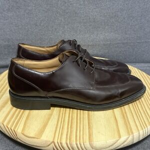 Rockport‎ Mens Size 11 M Walker Burgundy Leather Split Toe Oxford Shoes APM1235E